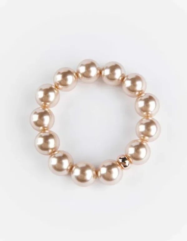 Armband - Zierperlen - beige