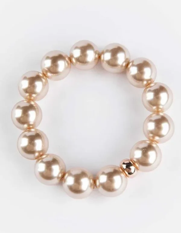 Armband - Zierperlen - beige