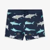 Badehose - Allover-Print - dunkelblau