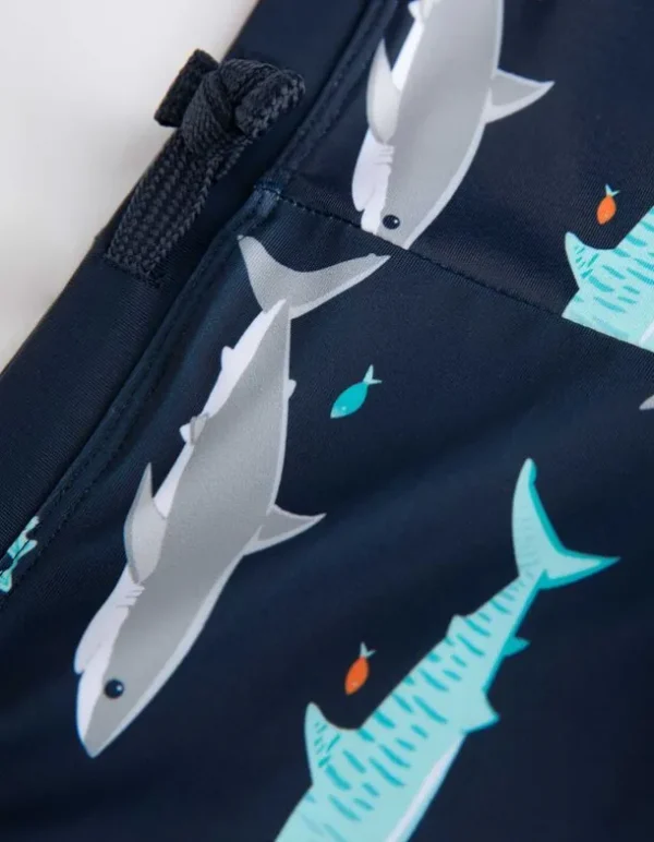 Badehose - Allover-Print - dunkelblau