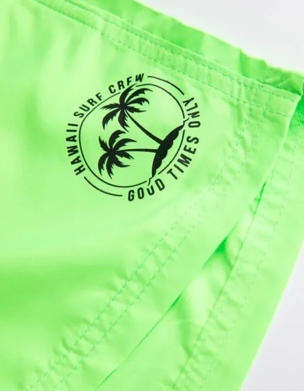 Badehose - Schriftzug - grün