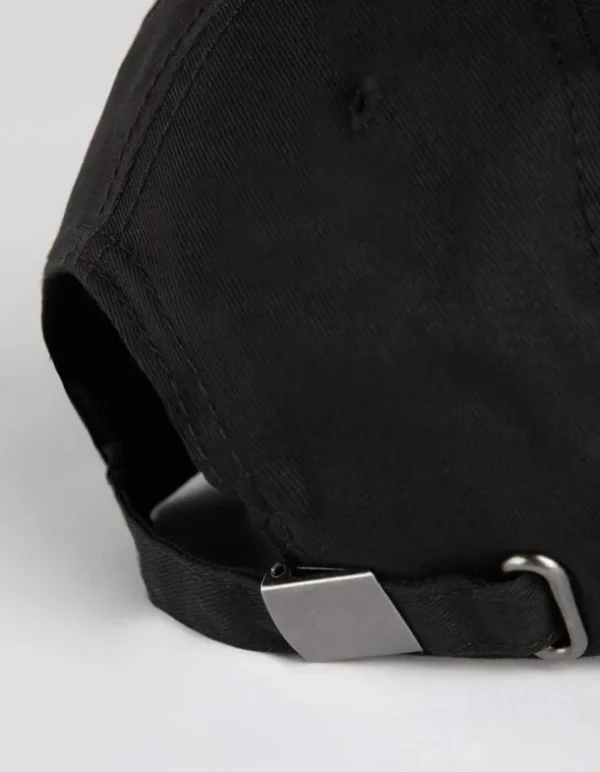 Basecap - Druckknopf-Lasche - schwarz