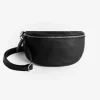 Bauchtasche - Lederoptik - schwarz