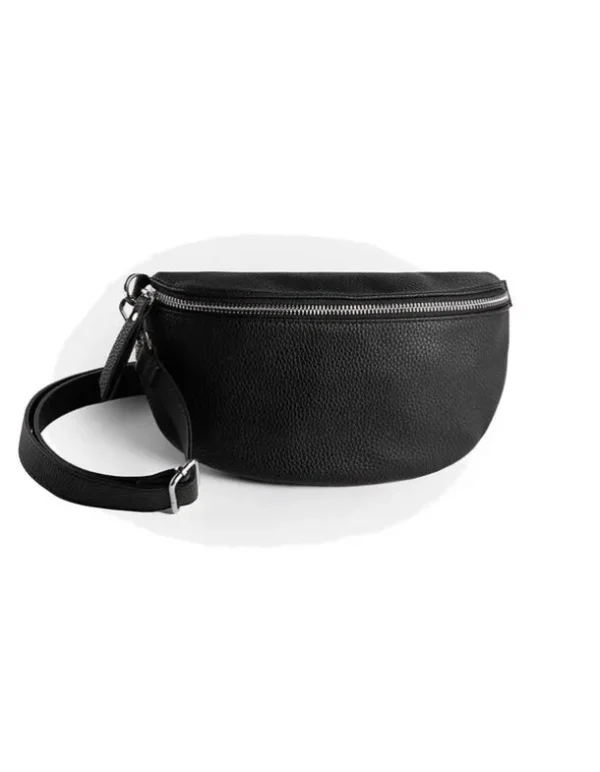 Bauchtasche - Lederoptik - schwarz
