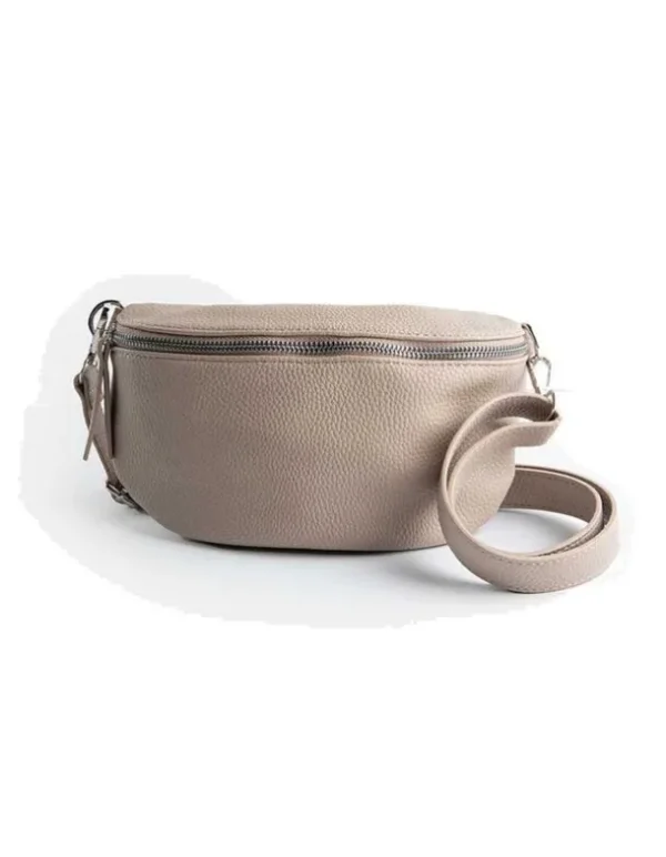 Bauchtasche - Lederoptik - beige