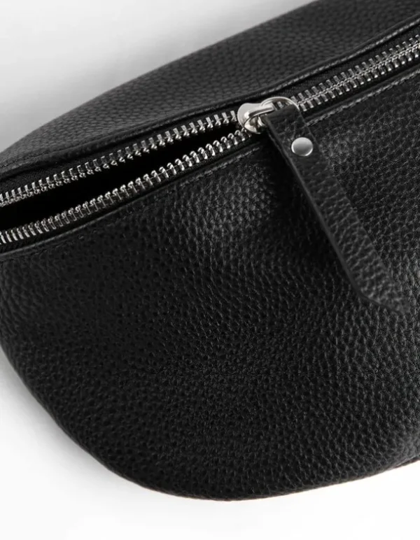Bauchtasche - Lederoptik - schwarz