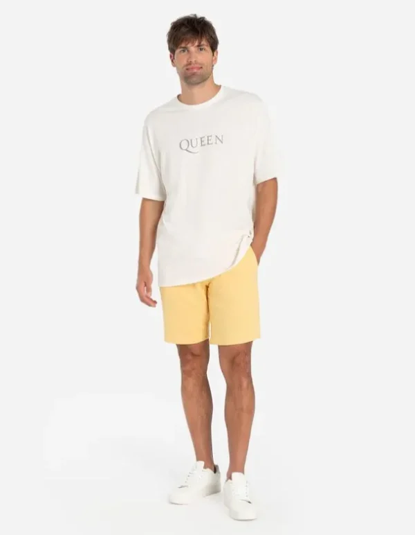 Bermuda - Straight Fit - hellgelb