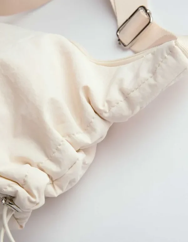 Beuteltasche - einfarbig - beige