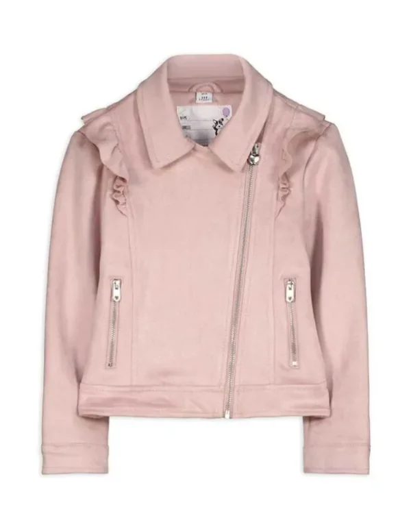 Bikerjacke - Kunstleder - rosa