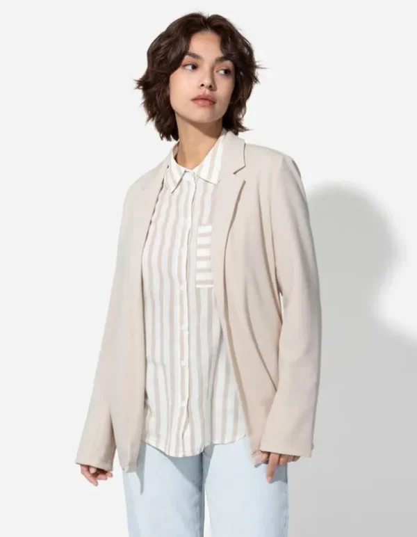 Blazer - Jersey - beige