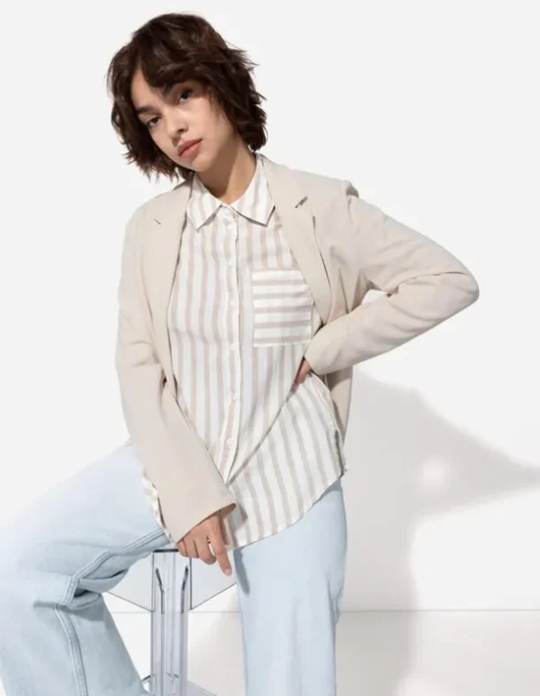 Blazer - Jersey - beige
