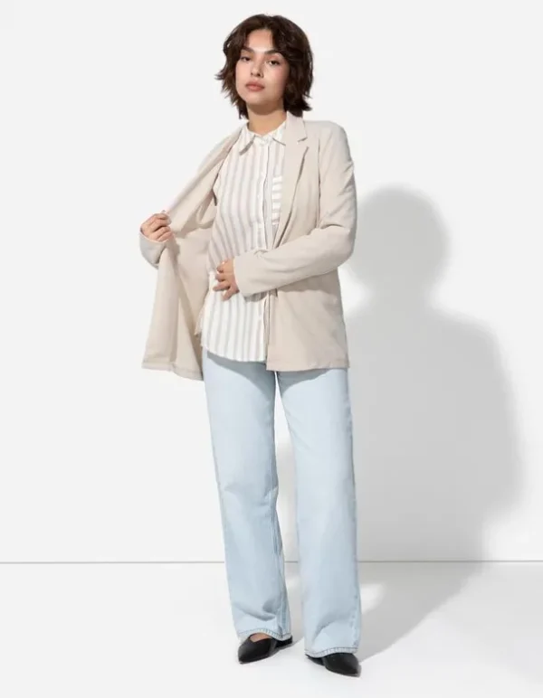 Blazer - Jersey - beige