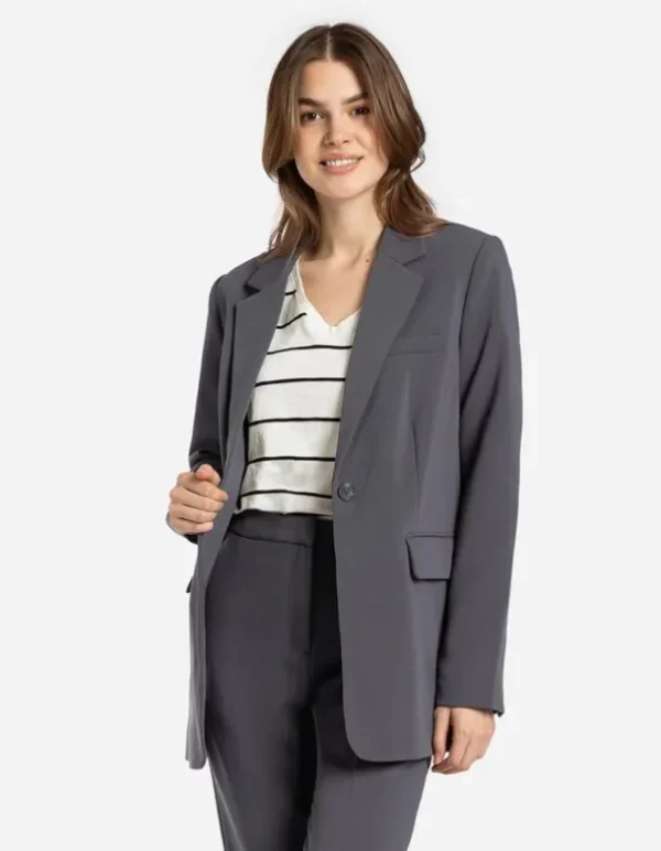 Blazer - Loose Fit - dunkelgrau