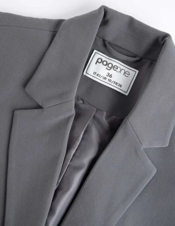 Blazer - Loose Fit - dunkelgrau