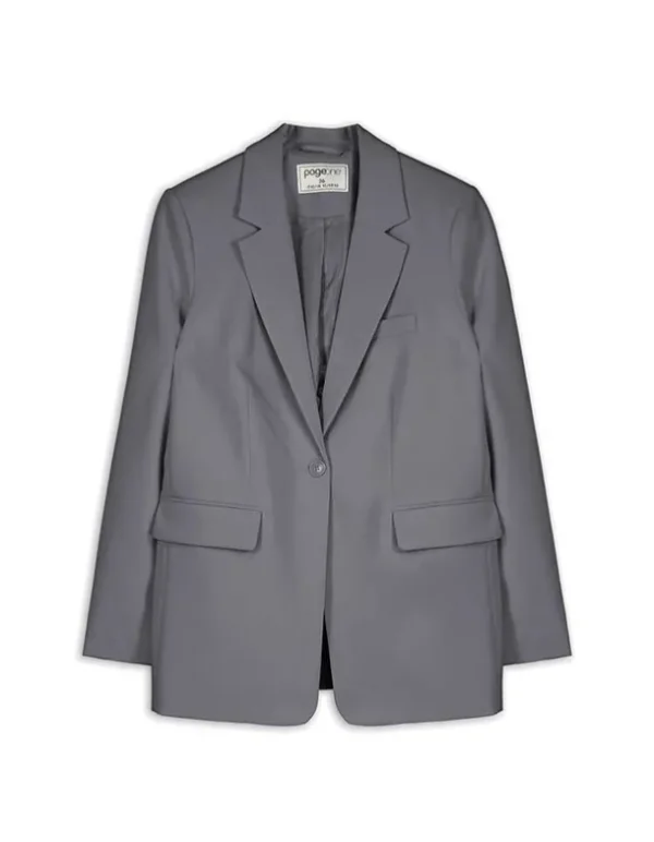 Blazer - Loose Fit - dunkelgrau