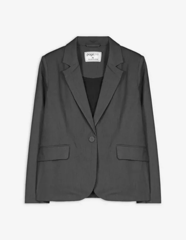 Blazer - Schulterpolster - dunkelgrau