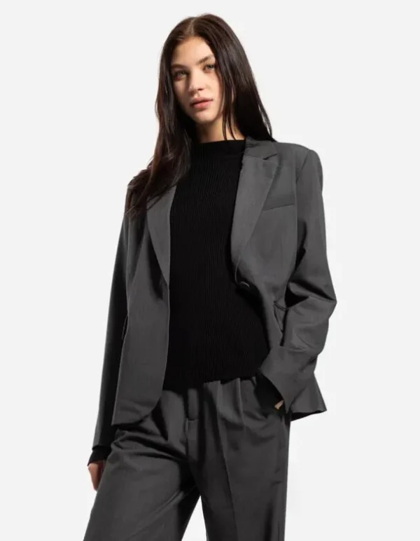 Blazer - Schulterpolster - dunkelgrau