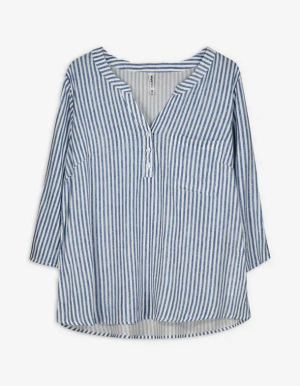 Bluse - Allover-Muster - weiß