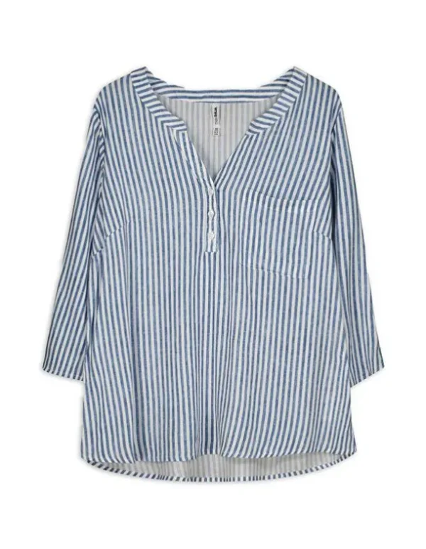 Bluse - Allover-Muster - weiß