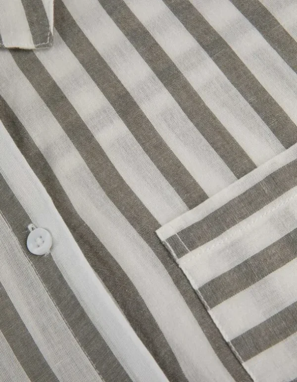 Bluse - Brusttasche - dunkelgrün