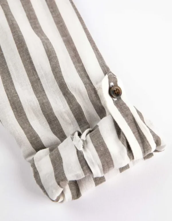 Bluse - Brusttasche - dunkelgrün