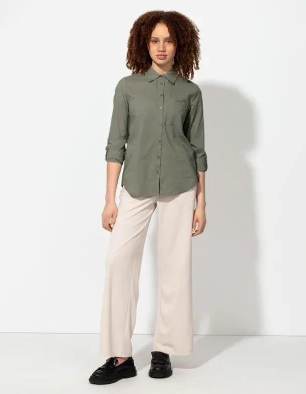 Bluse - Brusttasche - grün