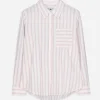 Bluse - Brusttasche - lila