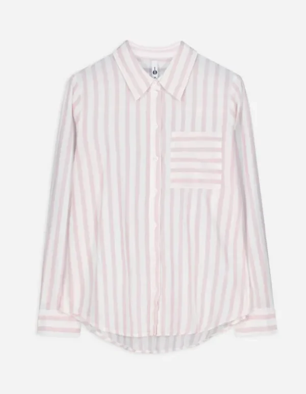 Bluse - Brusttasche - lila