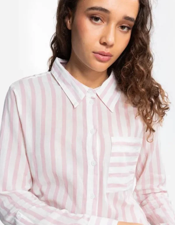 Bluse - Brusttasche - lila