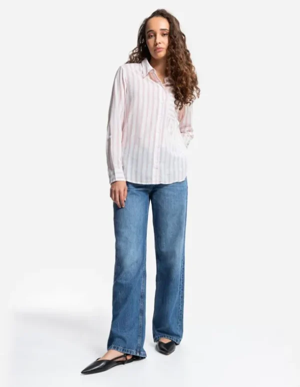 Bluse - Brusttasche - lila