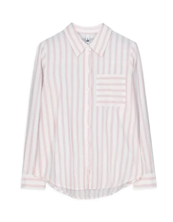 Bluse - Brusttasche - lila