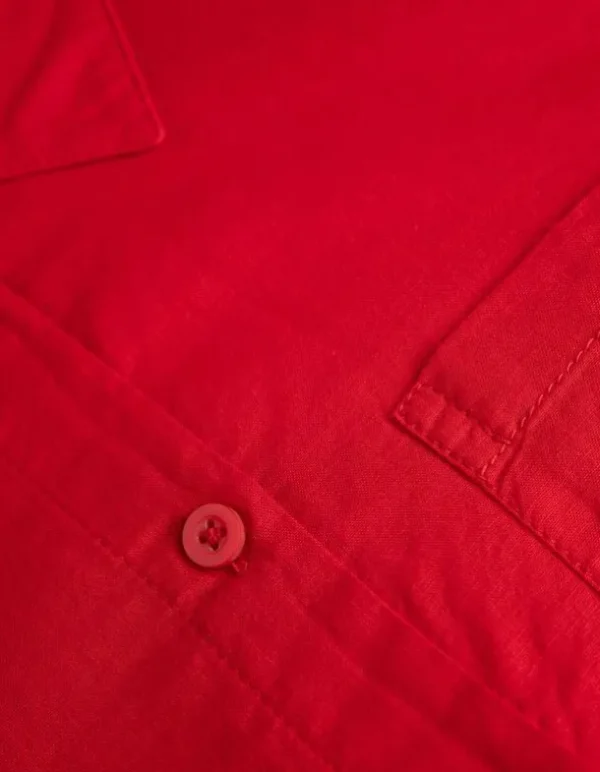 Bluse - Brusttasche - rot