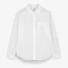 Bluse - Brusttasche - weiß