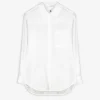 Bluse - Brusttasche - weiß