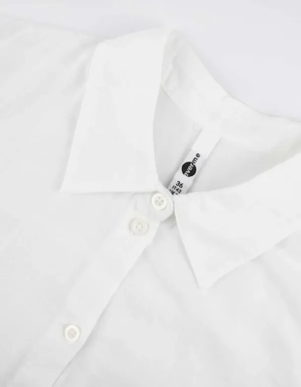 Bluse - Brusttasche - weiß