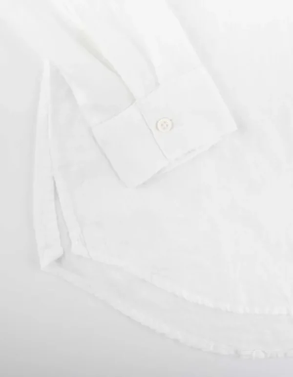 Bluse - Brusttasche - weiß