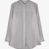 Bluse - Chiffon - grau