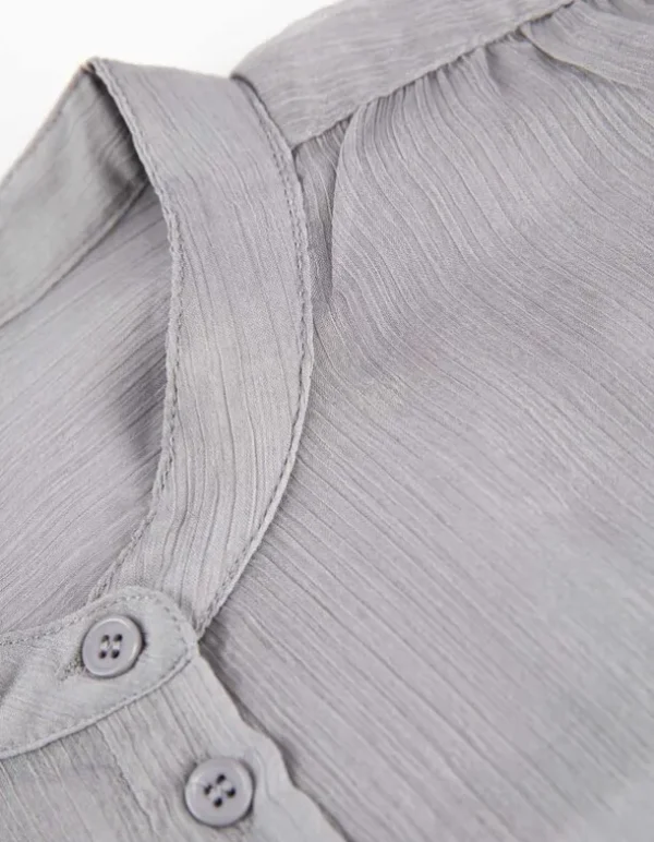 Bluse - Chiffon - grau