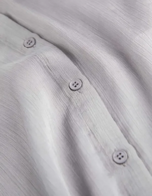 Bluse - Chiffon - grau
