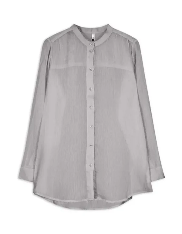 Bluse - Chiffon - grau