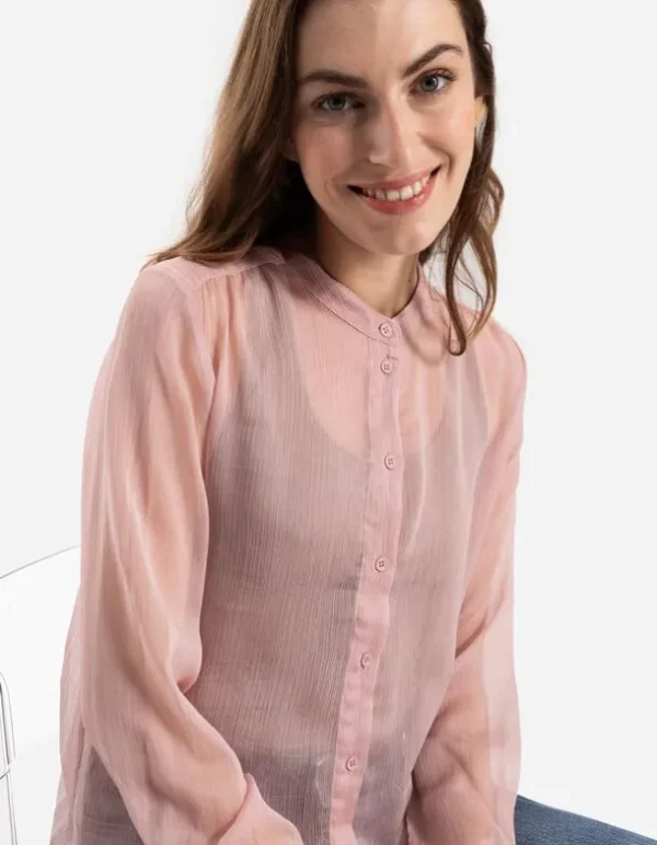 Bluse - Chiffon - lila