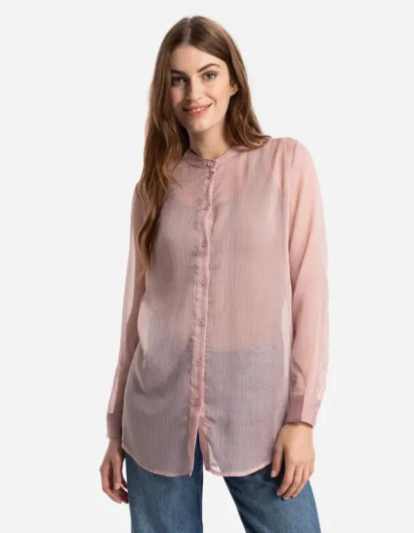 Bluse - Chiffon - lila