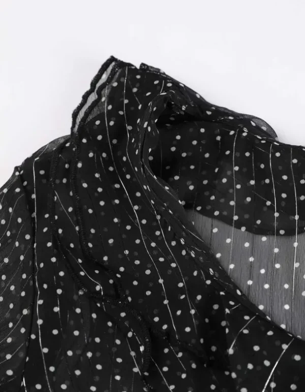 Bluse - Chiffon - schwarz