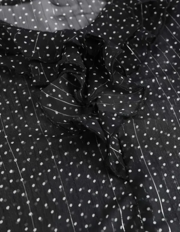 Bluse - Chiffon - schwarz