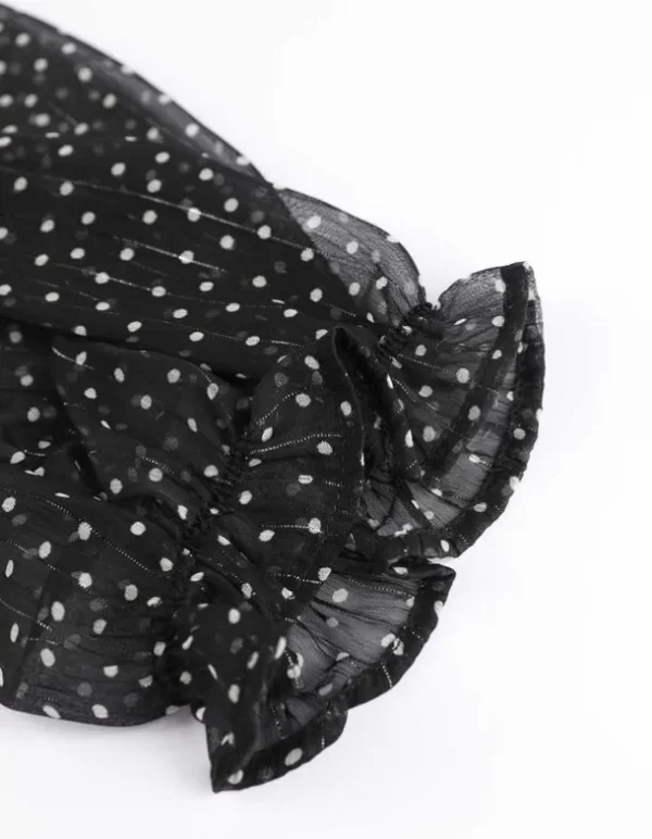 Bluse - Chiffon - schwarz