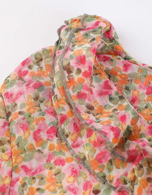 Bluse - Chiffon - weiß