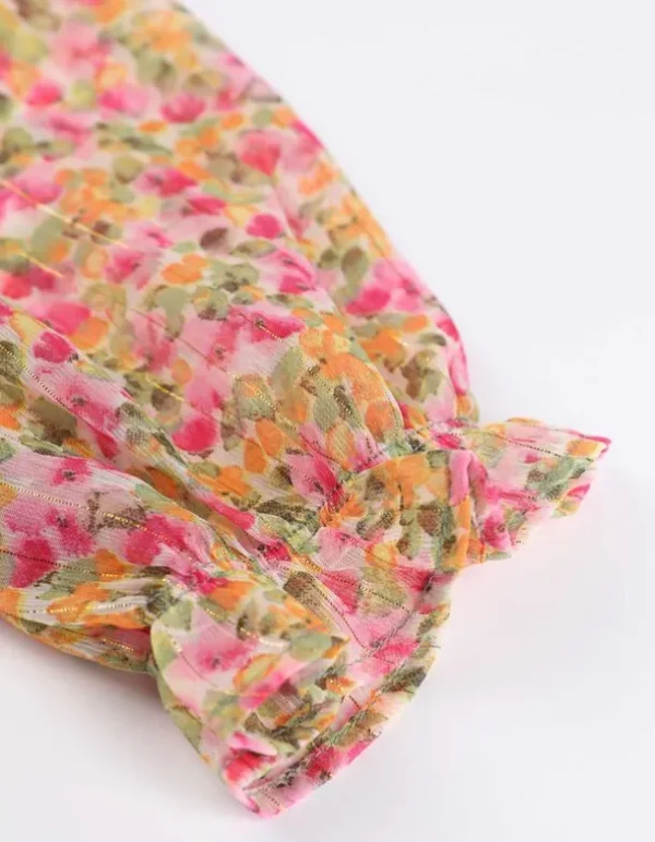 Bluse - Chiffon - weiß