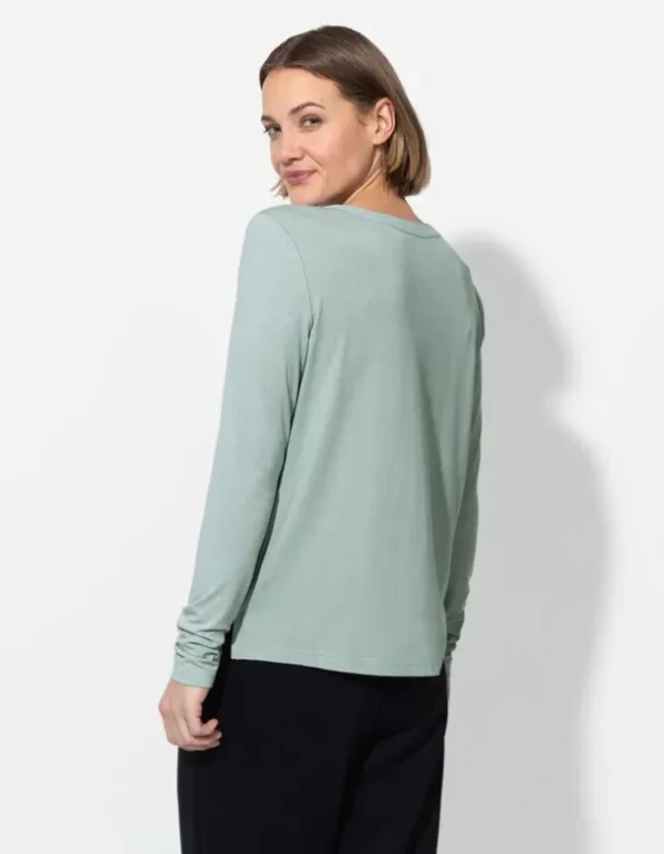Blusenshirt - V-Ausschnitt - türkis