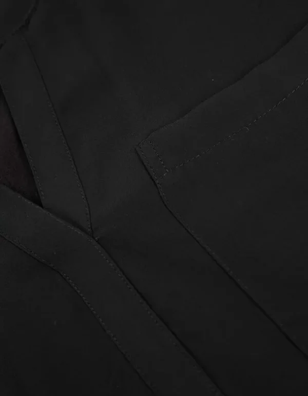 Blusenshirt - V-Ausschnitt - schwarz