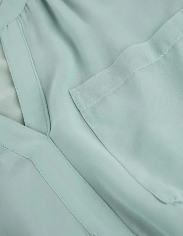 Blusenshirt - V-Ausschnitt - türkis